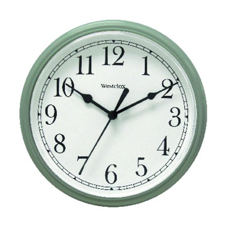 WESTCLOX 9 in. L X 9 in. W Indoor Analog Wall Clock Metal Gray 46984A